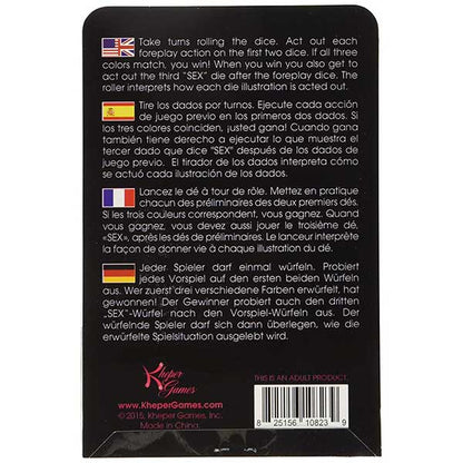 Jeu de dés du sexe porte-bonheur